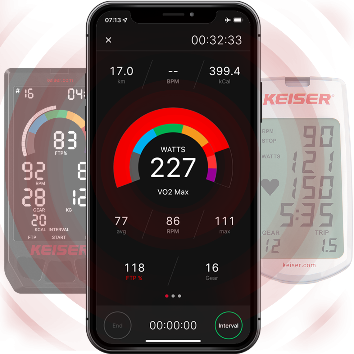 keiser m3i apple watch