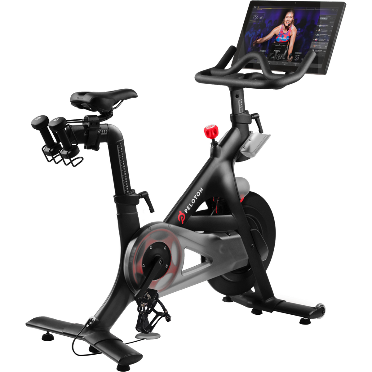 Peloton Upright Exercise Bike with Shoes and Mat